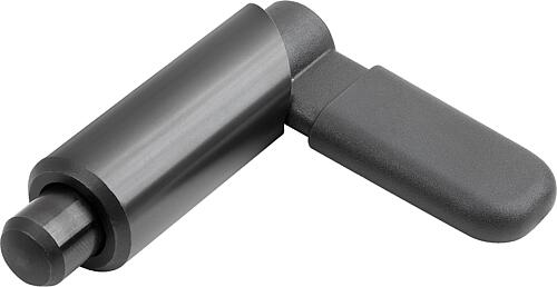 SPERRRIEGEL GLATTE AUSFÜHRUNG, D=8, D1=12, FORM:F MIT HÜLSE, GLATT UND KAPPE, STAHL BRÜNIERT,