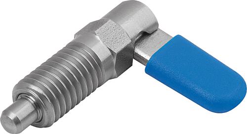 SPERRRIEGEL MIT ANSCHLAG, RECHTS, D=6, M12, FORM:C M. GEWINDEHÜLSE, M. KAPPE, EDELSTAHL BLANK,