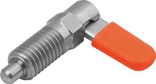 SPERRRIEGEL MIT ANSCHLAG, RECHTS, D=8, M20X1,5, FORM:C M. GEWINDEHÜLSE, M. KAPPE, EDELSTAHL BLANK,