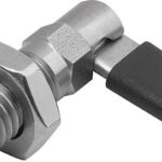SPERRRIEGEL MIT ANSCHLAG, LINKS, D=4, M10, FORM:D M. GEW.HÜLSE/MUTTER/KAPPE, EDELSTAHL BLANK,