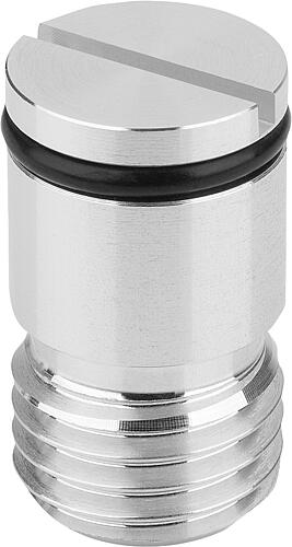SCHUTZSTOPFEN MIT SCHLITZ, MIT O-RING, FORM:C, G=M20 L=35, ALUMINIUM, KOMP:NITRILKAUTSCHUK