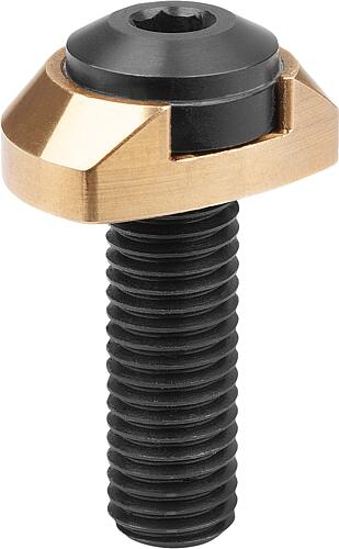 SPANNSCHRAUBE, FORM:B ABGEFLACHT STAHL, KOMP:MESSING
