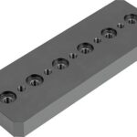 ADAPTERPLATTE UNGEBOHRT SYSTEMGRÖßE 12 300X100X30, FORM:A, G=M12, G1=M12, STAHL BRÜNIERT