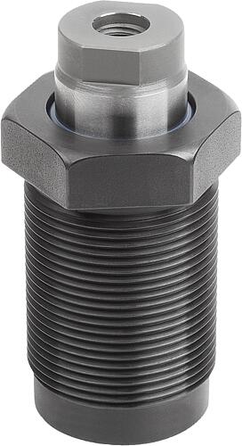 EINSCHRAUBZYLINDER HYDRAULISCH, FORM:B EINFACH WIRKEND, DK=32, HUB=20, GEBOHRTE KANÄLE STAHL