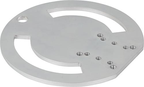 ADAPTERPLATTE RUND, FORM:A GESCHLOSSEN, D=145, S=5, STAHL VERZINKT
