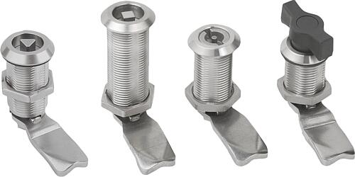 DREHRIEGEL VERLÄNGERTES GEHÄUSE, MIT DREIKANT 7MM, H=40, D=28, EDELSTAHL