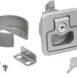 SCHNAPPVERSCHLUSS MIT GRIFF KLAPPBAR, FORM:A ABSCHLIEßBAR, S=2-12, EDELSTAHL A2 1.4401 MATT
