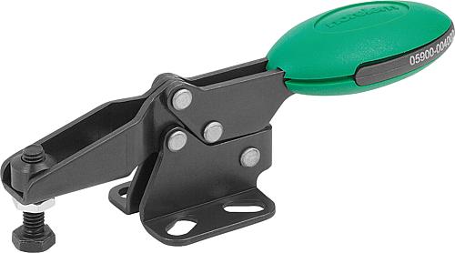 SCHNELLSPANNER HORIZONTAL STANDARD, FUß WAAGRECHT F1=400, VERSTELLB. ANDRUCKSPINDEL M04X16, STAHL