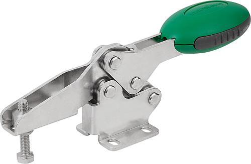 SCHNELLSPANNER HORIZONTAL STANDARD, FUß WAAGRECHT F1=2000, VERSTELLB. ANDRUCKSPINDEL M08X45,