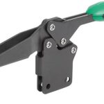 SCHNELLSPANNER HORIZONTAL MIT SICHERHEITSVERRIEG., FUß SENKRECHT F1=2400, VERSTELLB. ANDRUCKSPINDEL