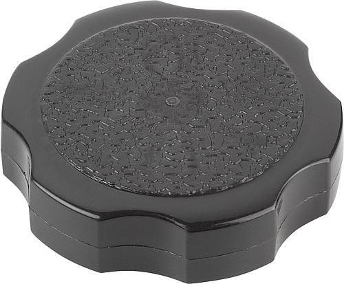 STERNGRIFF MIT INNENSECHSKANT THERMOPLAST, SCHWARZ, FÜR=M06