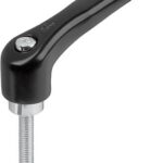KLEMMHEBEL GR.0 M03X15, ZINK SCHWARZ RAL9005 SEIDENMATT, KOMP:STAHL BLAU-PASSIVIERT