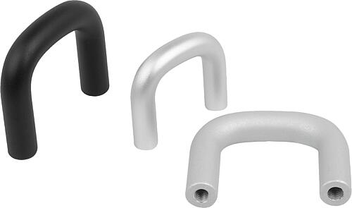 FINGERGRIFF RUND A=30, L=38, H=32, D=M04, ALUMINIUM NATUR MATT UND ELOXIERT