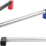 ROHRGRIFF, A=150, L=185, D=6, H=77,5, ALUMINIUM NATUR ELOXIERT, KOMP:THERMOPLAST SCHWARZGRAU RAL7021