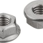 SECHSKANTMUTTER MIT FLANSCH EN1661 DIN6923, M06, SW=10, EDELSTAHL A2 BLANK