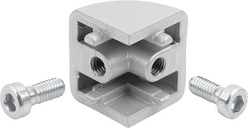 ECKVERBINDER, ZINK SILBER, PULVERBESCHICHTET