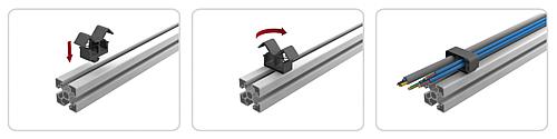 KABELHALTER MIT HAMMER, FORM:A POLYAMID, SCHWARZ, TYP B – Bild 3