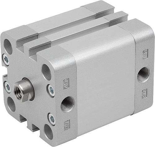 PNEUMATIKZYLINDER, KOMPAKTZYLINDER DIN ISO 21287, DOPPELTWIRKEND, INNENGEWINDE M06, D2=20, S=10,