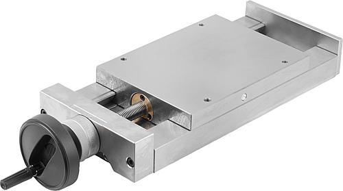 SCHWALBENSCHW-SCHLITTENF. MIT MIKROMETERSPINDEL B=150 GRAUGUSS, MIT HANDRAD, L=310