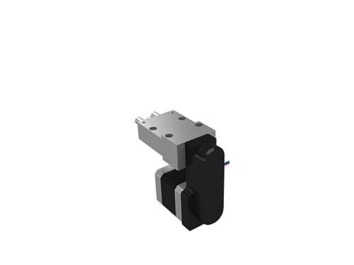 POSITIONIERTISCH KURZE AUSFÜHRUNG GR.8, FORM:B MIT SCHRITTMOTOR, KABEL RECHTS, ANTRIEB UNTEN