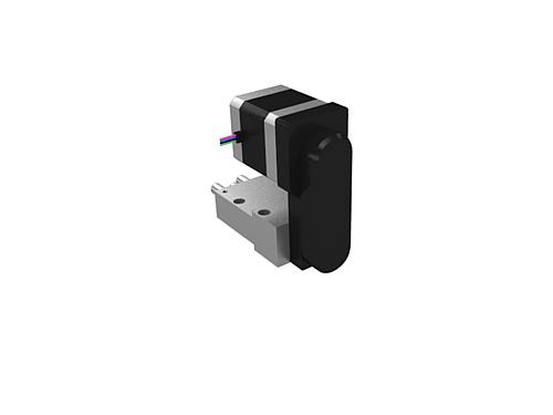 POSITIONIERTISCH KURZE AUSFÜHRUNG GR.8, FORM:B MIT SCHRITTMOTOR, KABEL LINKS, ANTRIEB OBEN