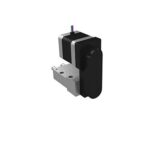 POSITIONIERTISCH KURZE AUSFÜHRUNG GR.8, FORM:B MIT SCHRITTMOTOR, KABEL OBEN, ANTRIEB OBEN