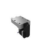 POSITIONIERTISCH KURZE AUSFÜHRUNG GR.12, FORM:B MIT SCHRITTMOTOR, KABEL LINKS, ANTRIEB UNTEN