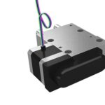 POSITIONIERTISCH KURZE AUSFÜHRUNG GR.12, FORM:B MIT SCHRITTMOTOR, KABEL OBEN, ANTRIEB LINKS