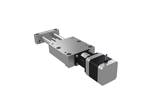 POSITIONIERTISCH LANGE AUSFÜHRUNG GR.12, FORM:B MIT SCHRITTMOTOR, KABEL OBEN