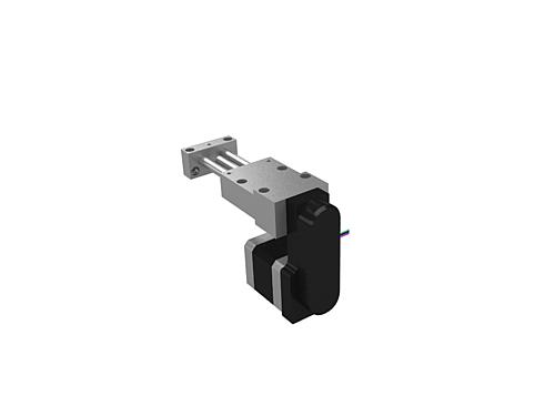 POSITIONIERTISCH LANGE AUSFÜHRUNG GR.8, FORM:B MIT SCHRITTMOTOR, KABEL RECHTS, ANTRIEB UNTEN