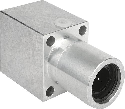 LINEARGEHÄUSEEINHEIT MIT FLANSCH, D=16 ALUMINIUM, TANDEM