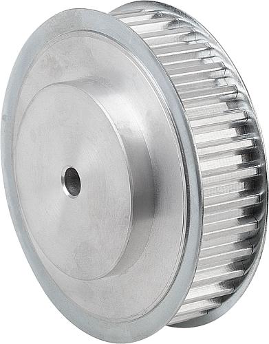 ZAHNRIEMENSCHEIBE PROFIL T10, B=30, N=32, FORM:A MIT BORDSCHEIBE, ALUMINIUM BLANK, KOMP:STAHL