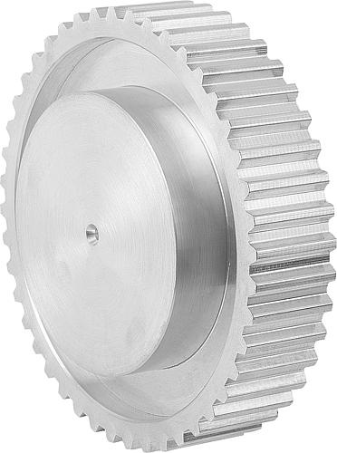 ZAHNRIEMENSCHEIBE PROFIL T10, B=30, N=44, FORM:B OHNE BORDSCHEIBE, ALUMINIUM BLANK