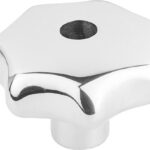 STERNGRIFF, FORM:B DIN6336, D1=40, H=26, D=0,312, EDELSTAHL POLIERT