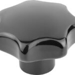 STERNGRIFF ÄHNLICH DIN6336 D=M05, D1=25H=16, FORM:K, DUROPLAST SCHWARZ HOCHGLANZPOLIERT, KOMP:STAHL
