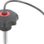 STERNGRIFF ÄHNLICH DIN6336 MIT SICHERUNGSBAND D=M06X25, D1=25 H=16, FORM:LS, THERMOPLAST SCHWARZ,