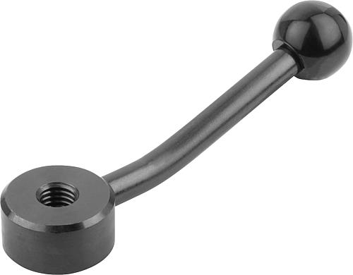 SPANNHEBEL FLACH GR.2 M16, A=100, FORM:15° STAHL, KOMP:DUROPLAST
