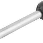 GRIFFSTANGE 1/4-20, L=35, D=8, FORM:A KUGELKNOPF, EDELSTAHL BLANK, KOMP:DUROPLAST SCHWARZ