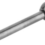 GRIFFSTANGE 3/8-16, L=125, D=12, FORM:A KUGELKNOPF, STAHL BRÜNIERT, KOMP:DUROPLAST SCHWARZ