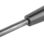 GRIFFSTANGE M10, L=125, D=12, FORM:E KONUSGRIFF, STAHL BRÜNIERT, KOMP:DUROPLAST SCHWARZ