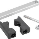 BÜGELGRIFF A=55, L=75, D=M05, H=40, FORM:B, ALUMINIUM NATUR MATT UND ELOXIERT, KOMP:POLYAMID SCHWARZ