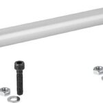 ROHRGRIFF A=300, L=344, D=M10x45, H=80, FORM:A, ALUMINIUM NATUR GESCHLIFFEN UND ELOXIERT,