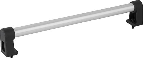 ROHRGRIFF A=150, L=184, D=M05X20, H=55,5, FORM:A, ALUMINIUM NATUR ELOXIERT, KOMP:POLYAMID