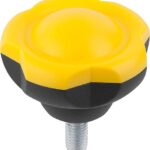 FÜNFSTERNGRIFF D1=63 D=1/2-13X30 H=44, FORM:L, THERMOPLAST SCHWARZGRAU RAL7021, KOMP:STAHL,