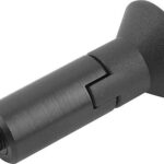 ARRETIERBOLZEN MIT RASTNUT GR.2, FORM:M, STAHL GEHÄRTET, KOMP:THERMOPLAST SCHWARZGRAU RAL7021