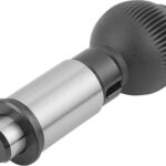 PRÄZISIONS-ARRETIERBOLZEN OHNE RASTNUT, FORM:A STAHL, STANDARD, KOMP:THERMOPLAST, SCHWARZGRAU