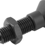 ARRETIERBOLZEN OHNE RASTNUT GR.4 M20X1,5, FORM:H, STAHL GEHÄRTET, KOMP:THERMOPLAST SCHWARZGRAU
