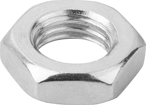 SECHSKANTMUTTER NIEDRIGE FORM, DIN439 RECHTSGEWINDE M22X1,5, SW=32, STAHL GALVANISCH VERZINKT