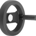 2-SPEICHENHANDRAD D1=200 PASSBOHRUNG MIT NUT D2=20H7, B3=6, T=22,8, POLYAMID, KOMP:POLYAMID, GRIFF