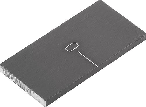 NULLMARKE SELBSTKLEBEND, VERTIKAL 30X15X2, ALUMINIUM SCHWARZ ELOXIERT